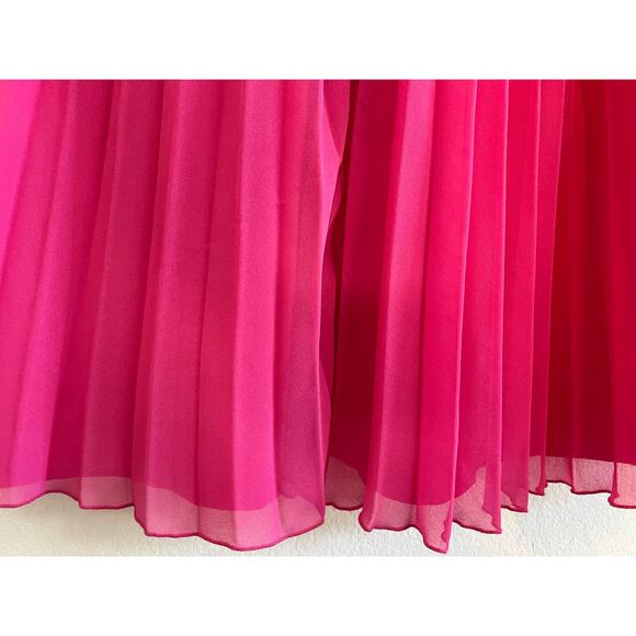 ASOS DESIGN Curve Pleated Bodice Flutter Sleeve Midi Dress Hot Pink Size 16 - Picture 12 of 16